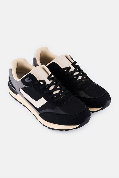 Algspar Men Lace Up Casual Shoes, Black