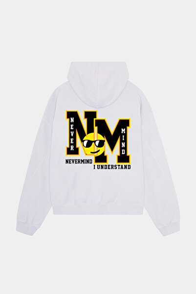 NEVERMIND Φούτερ Unisex με κουκούλα - NM με τύπωμα oversized Hoodie