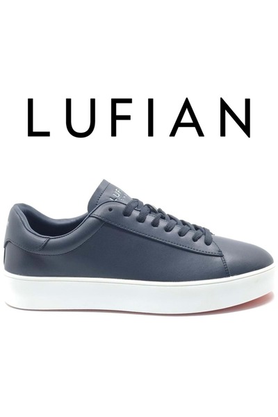 Lufian 111230254 Anton Sneaker Men's Leather Shoes Dark Blue