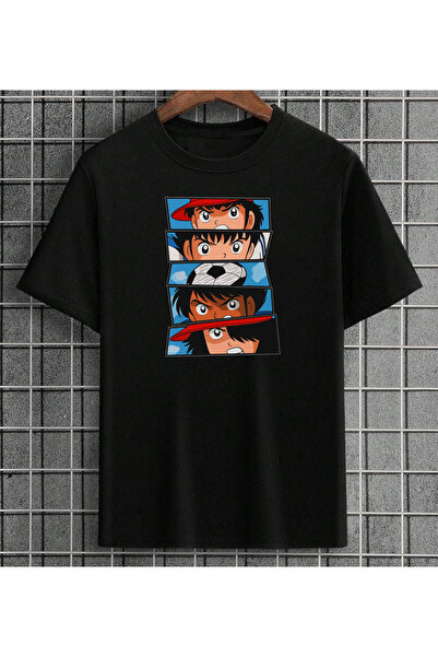 lovver Μπλουζάκι με σχέδιο TSUBASA, υπερμεγέθες, με εκτύπωση premium