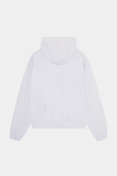 NEVERMIND Unisex Λευκό με κουκούλα Φούτερ - Luck με τύπωμα oversized Hoodie