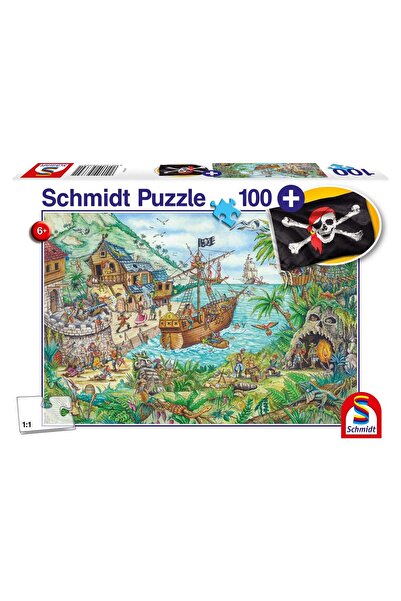 Schmidt Puzzle - Pirate Cove, 100 pieces, contains pirate flag