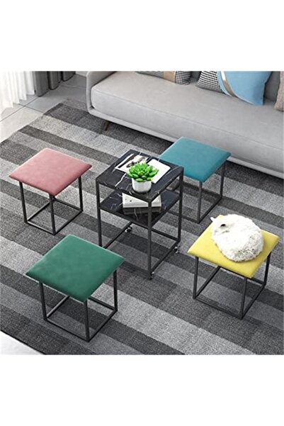 Generic 5 In 1 Seating Sofa Cube Table With Casters Stackable Table Chair Sets