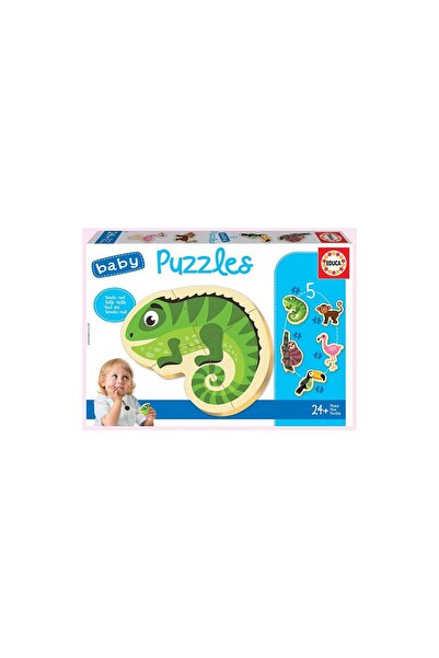 EDUCA Puzzle - Tropical Animals, 3/3/4/4/5 pieces