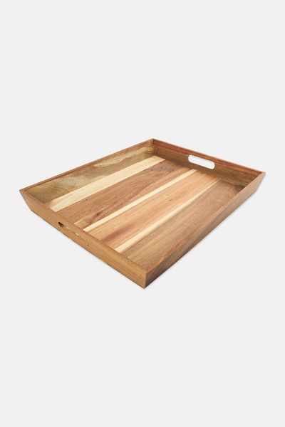 NANETTE LEPORE Wood Serving Tray, Natural Brown