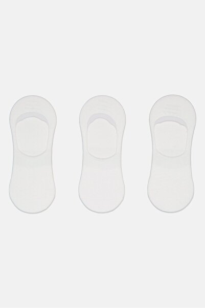 Rocawear Men 3 Pairs Plain Invisible Socks, White