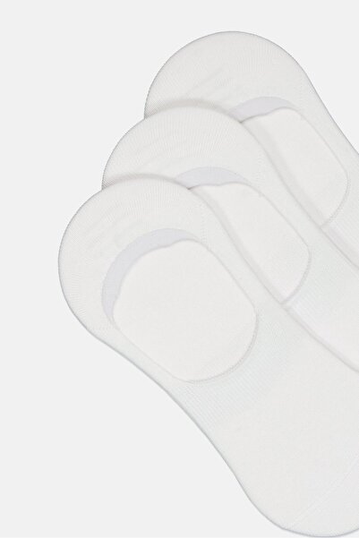 Rocawear Men 3 Pairs Plain Invisible Socks, White