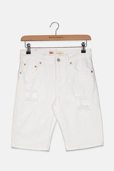 Levi's Kids Boy Unbasic 511 Slim Cut,Off Denim Shorts, White