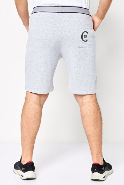 Cerruti 1881 Men Brand Logo Basic Shorts, Grey