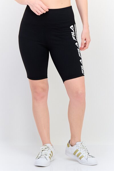 FILA Women Sportswear Fit Biker Shorts, Black
