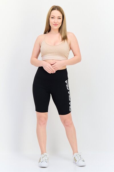 FILA Women Sportswear Fit Biker Shorts, Black