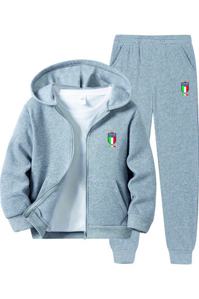 HOFFNUNG Unisex Men/Women Italia Unisex Hooded Oversize Elastic Leg Tracksuit Set