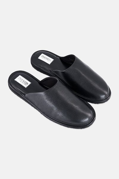 Steve Madden حذاء ميول سهل الارتداء من زيبو للرجال، أسود