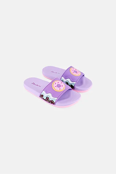 SKECHERS Kids Girl Gambix III Slip On Slides, Lavender/Pink
