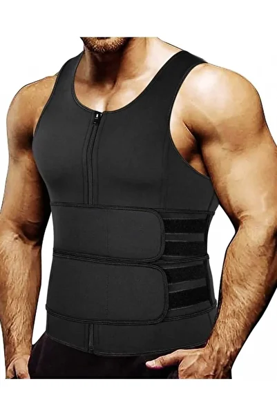 Fstyle Double Strap Neoprene Thermal Waist Trainer for Men and Women to Burn Belly Fat