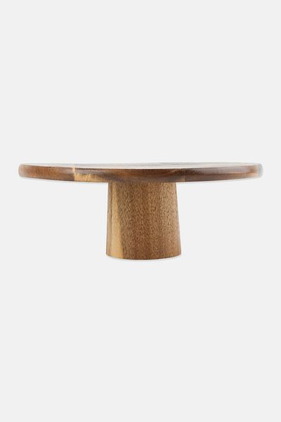 Catherine Malandrino Acacia Wood Footed Plate, Tan