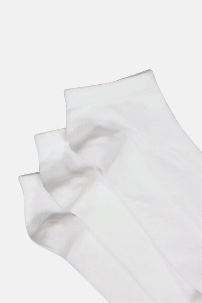 Rocawear Men 3 Pairs Plain Ankle Socks, White