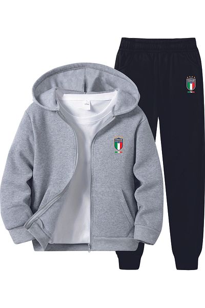 HOFFNUNG Unisex Men/Women Italia Unisex Hooded Oversize Elastic Leg Tracksuit Set