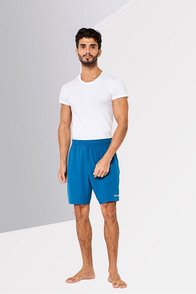 Calvin Klein Men Brand Logo Board Shorts, Teal Blue