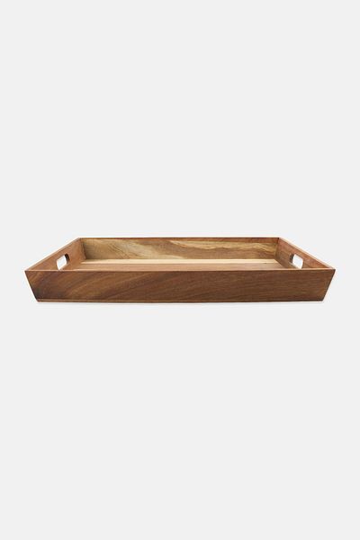 NANETTE LEPORE Wood Serving Tray, Natural Brown