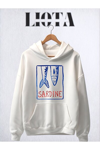 Vordevia سويت شيرت كبير الحجم مطبوع عليه سردين