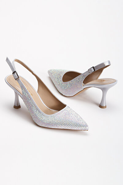 DYG STORE Women's Style Heeled Special Production Evening Dress Shoes