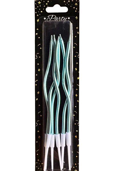 Laviyosa 6'LI KIVRIMLI MAVİ MUM 15cm,SPİRAL MUM,KIVRIK MUM