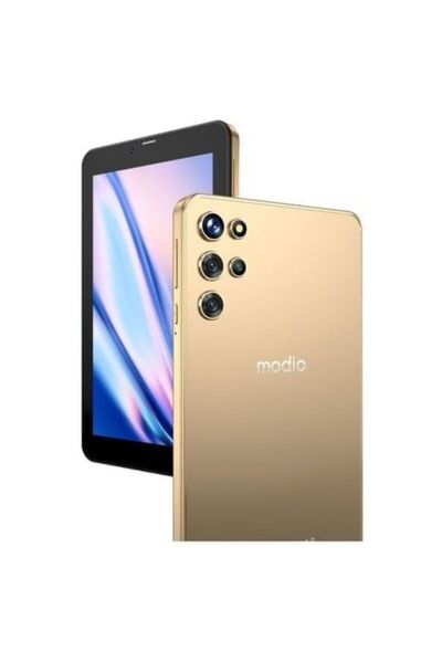 Modio M12 Android Tablet, 7 Inch, 5G WiFi, HD IPS Display, 256GB Storage, Gold