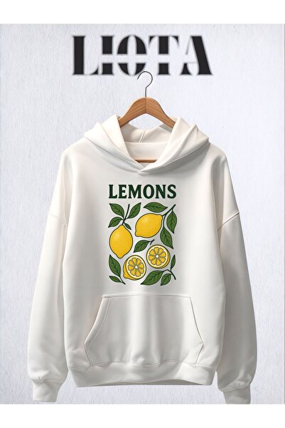 Vordevia سويت شيرت كبير الحجم مطبوع عليه ليمون