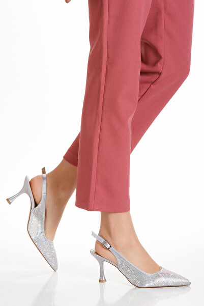 DYG STORE Women's Style Heeled Special Production Evening Dress Shoes