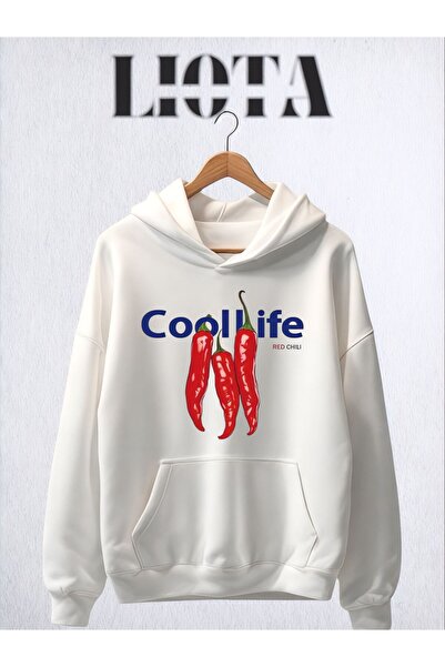 Vordevia Φούτερ με στάμπα Cool life με κουκούλα
