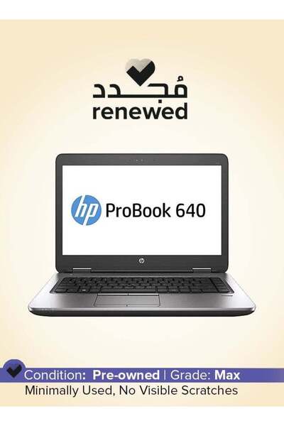HP Renewed - ProBook 640 G2 Laptop With 14-Inch Display, Intel Core i5 Processor/6th Gen/8GB RAM/256
