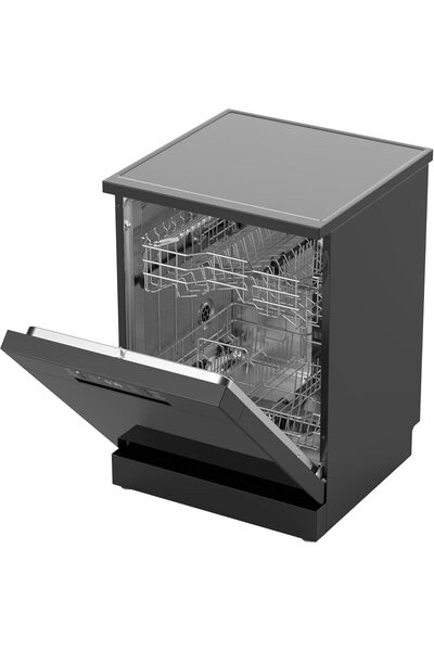 ARROW 14-Setting Dishwasher, 60 cm Freestanding Semi-build in, Residual heating & dry,Dark Gray