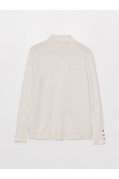 LC Waikiki Beige Half Turtleneck Women's Knitwear Sweater