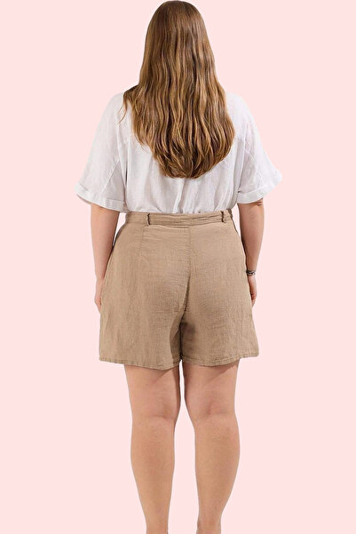 PayBuy Women's Linen Blended Woven Shorts High Waist Wide Leg Summer Casual Use Special Occasions