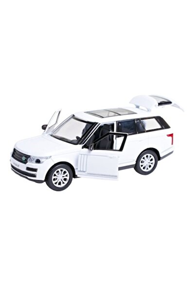 OEM Masinuta metalica mecanica Range Rover Vogue, portbagajul mobil, usi mobile, alb, 12 cm