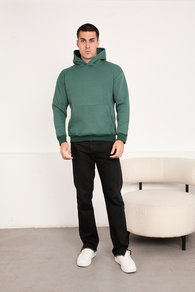 STOCX Men's Basic Oversize Hooded Sweatshirt