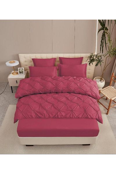 CHIRASO CHIRASO Linen, FINE, ELASTIC Sheet 180x200cm, Duvet Cover with PLEATS 200x230cm, 4 Pillowcases