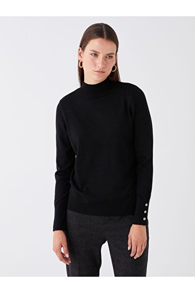 LC Waikiki Black Half Turtleneck Women's Knitwear Sweater