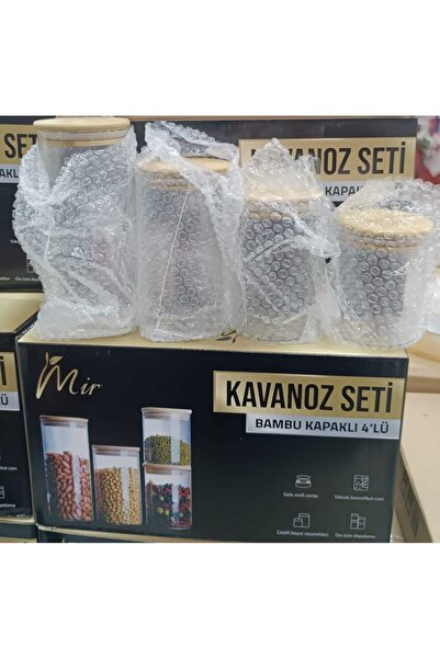 MİR Bambu Kapaklı KAVONOZ SETİ
