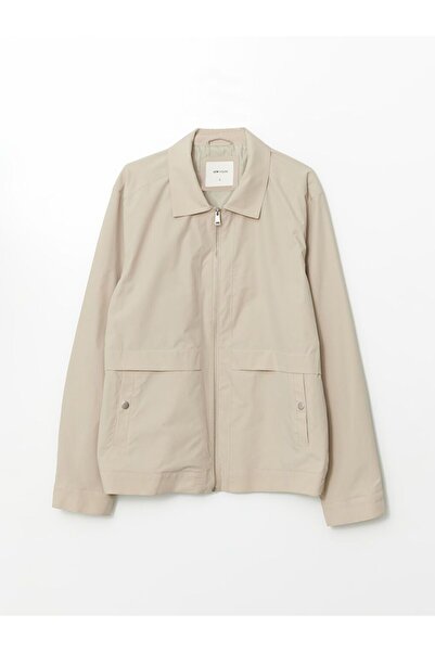 LC Waikiki معطف رجالي ذو ياقة قميص باللون البيج