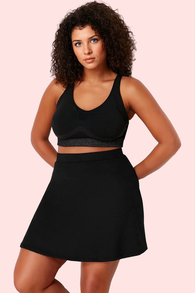 PayBuy Women's Fashion Regular Boy Plain Patterned Knitted Sports Shorts Skirt High Waist Daily Use Modern Design