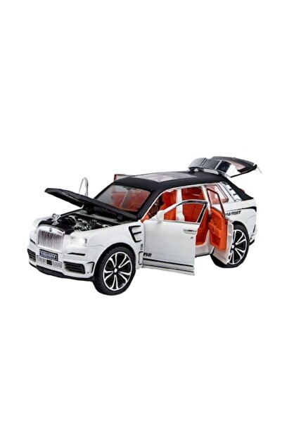 OEM Mașină mecanică din metal Rolls Royce Cullinan Mansory, scară 1:24, albă, 20 cm