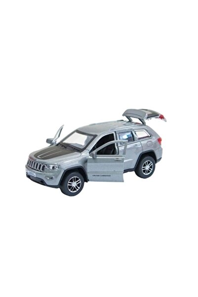 OEM Metal Mechanical Toy Car, Jeep Grand Cherokee, Mobile Doors and Trunk, Gray, 12 cm
