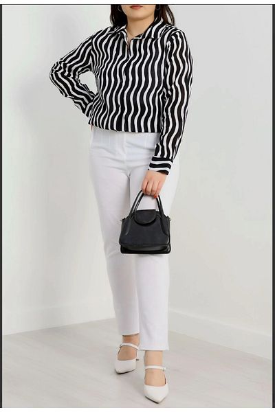 Tunicom New Season Plus Size Patterned Shirt