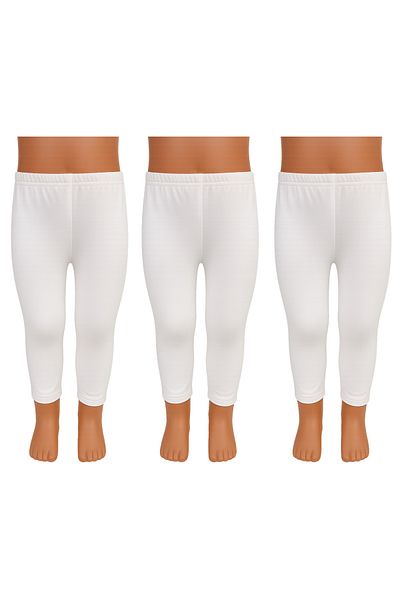 City Rose Fashion Girls’ Basic Leggings Set – 3 Pieces No Lace