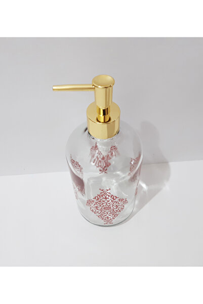 renkli çiçekler 800 ml Glass Liquid Soap Dispenser Patterned Large Size Soap Dispenser