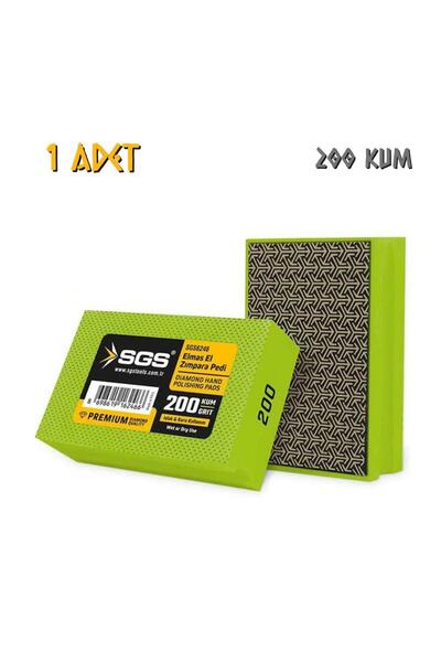 SGS Islak ve Kuru Elmas El Zımpara Pedi - 200 Kum - 1 Adet