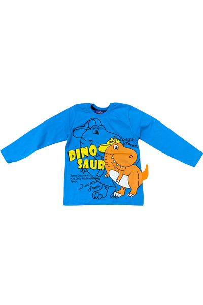 OEM DINO PRINT LONG SLEEVE BLOUSE