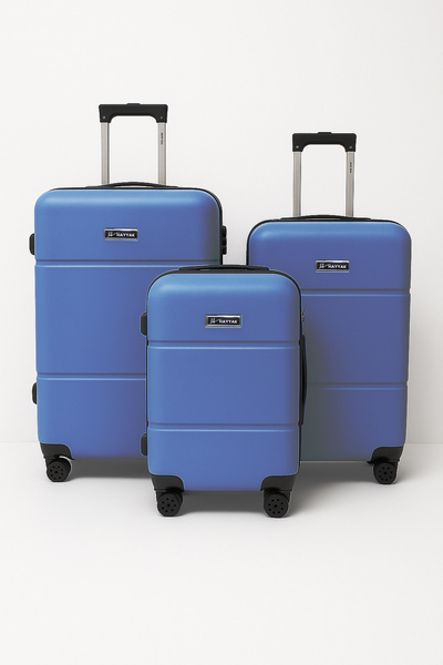 Hayyak Set of 3 Luggage with Carry on & Checked In Travel Bag with Combination Lock| 20/24/28-Violet Blue